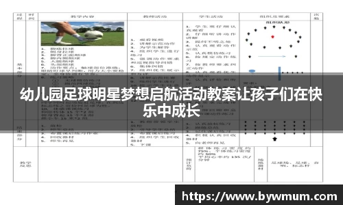 幼儿园足球明星梦想启航活动教案让孩子们在快乐中成长